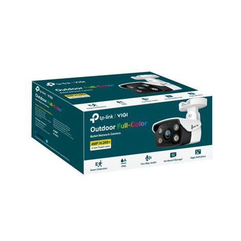 TP-LINK | VIGI 4MP Outdoor Full-Color Network Camera | VIGI C340 | month(s) | Bullet | 4 MP | 4 mm | IP66 | H.265+/H.265/H.264+/ - 3